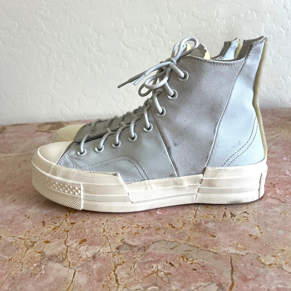 Converse Chuck 70 Plus Hightop Platform Sneaker Light Blue Unisex Men 8 Women 10